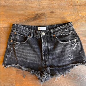 Zara black jean shorts